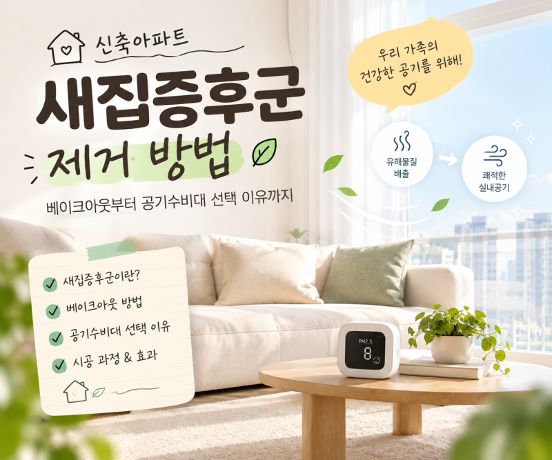 신축아파트 새집 냄새 제거 방법｜새집증후군 제거 방법, 베이크아웃베이크아웃 업체 선택....