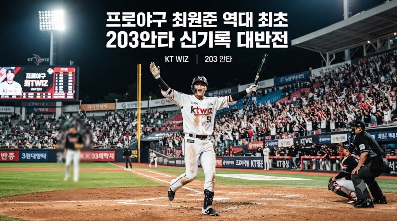 프로야구 최원준 역대 최초 203안타 신기록 대반전 총정리