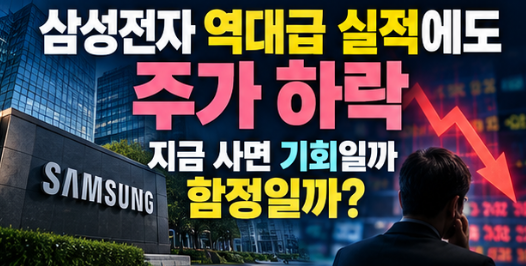 삼성전자 역대급 실적에도 주가 하락, 지금 사면 기회일까 함정일까?
