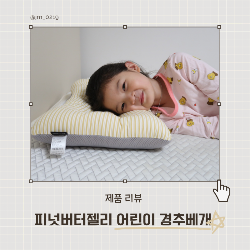 피넛버터젤리 피오라 어린이 경추베개 빨아쓰는 아이베개