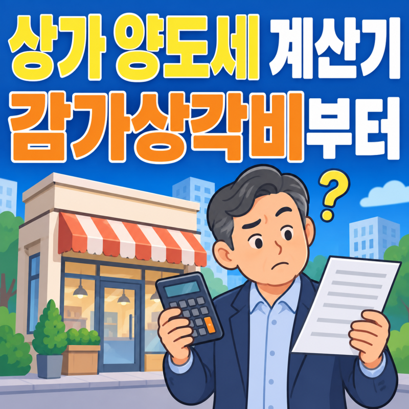 상가 양도소득세 계산기, 감가상각비부터 빼요