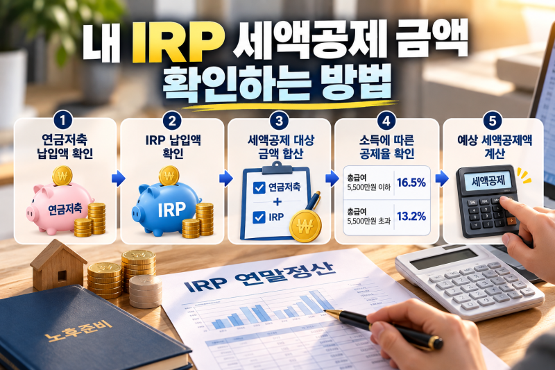 2026 IRP 세액공제 한도 900만원, 연말정산 얼마나 돌려받을까? 연금저축과 차이까지