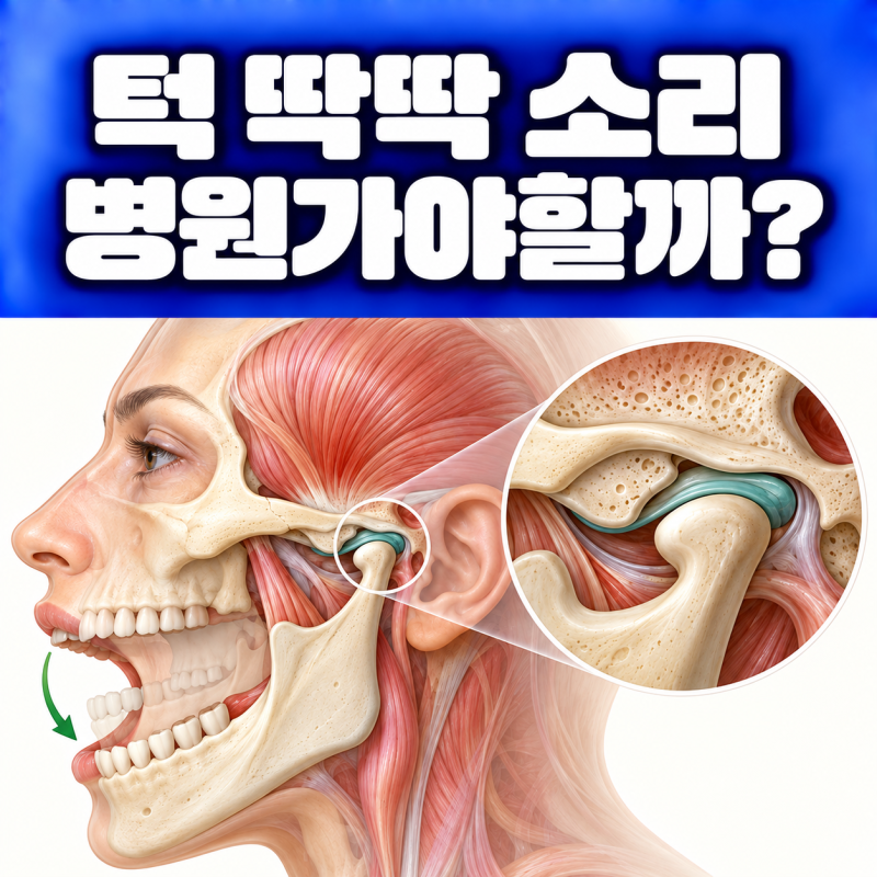 턱에서 딱딱 소리가 나는데 안 아파요, 치료해야 하나요?