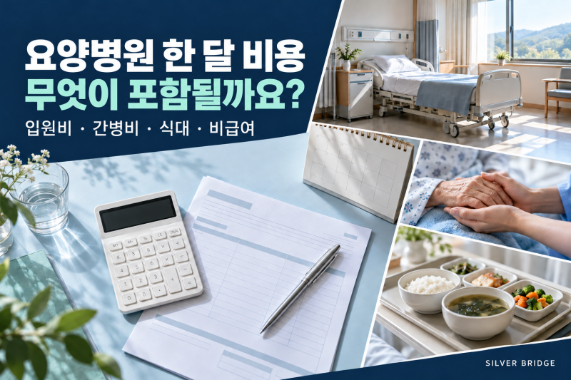요양병원 한 달 비용은 얼마? 요양병원 입원비·간병비·비급여 확인하기