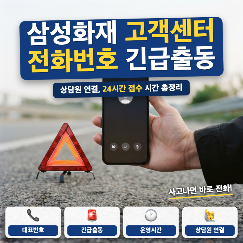 삼성화재 고객센터 전화번호 상담원 연결 (+ 긴급출동 24시간, 다이렉트 번호, ARS 0번)
