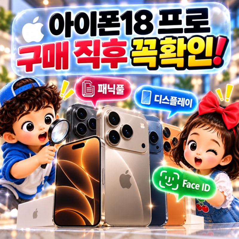 아이폰18 프로 구매 직후 꼭 해봐야 할 불량 테스트 6가지, 패닉풀·디스플레이·페이스 ID까지