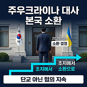 주우크라이나 대사 전격 소환 결정, 외교적 항의 배경과 외교관 소환 조건 총정리