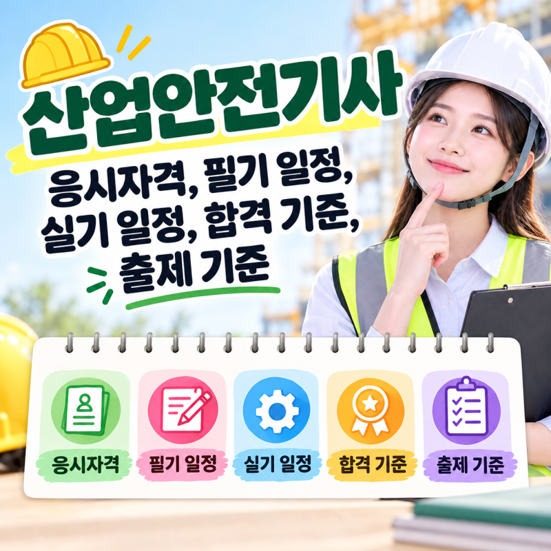 "산업안전기사 응시자격" 필기 실기 일정과 출제 기준은?