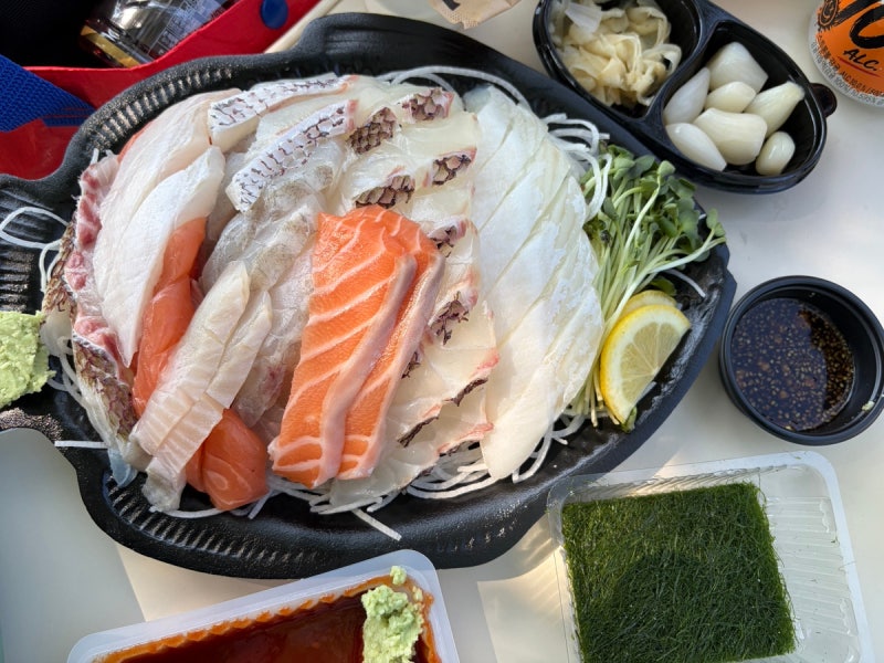 노량진수산시장 '전라상회' 인어교주해적단 예약 필수! + 노들섬 회크닉 후기 (온누리 결제)