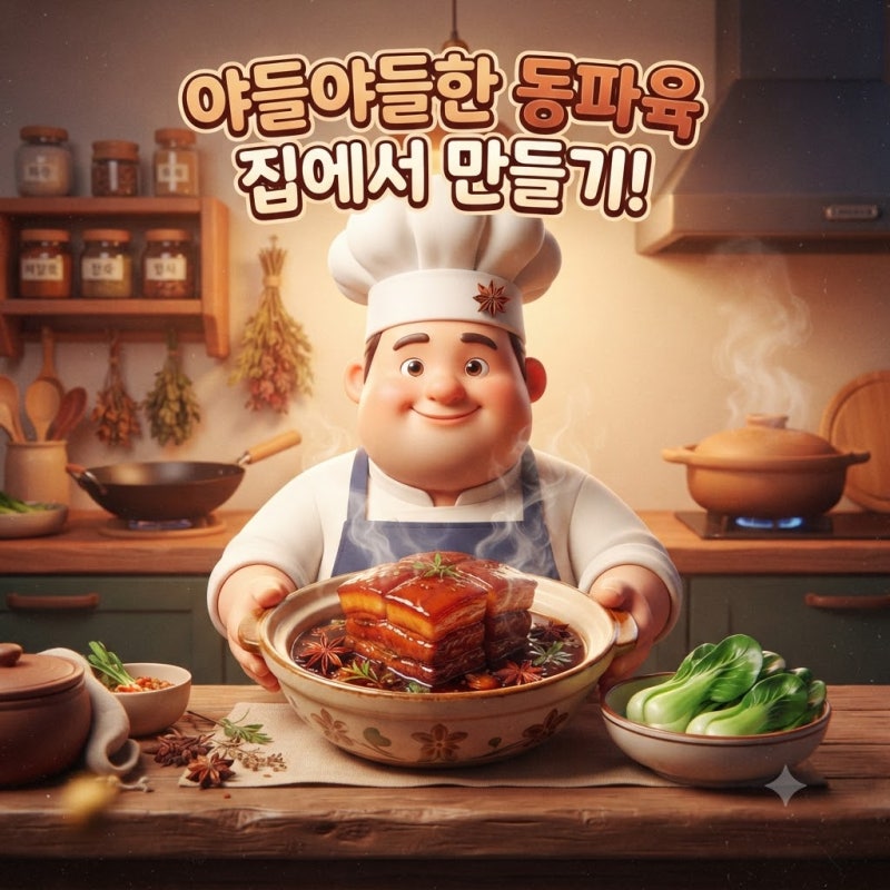 집에서 야들야들한 동파육 만드는 법, 통삼겹살과 팔각으로 중식당 맛 내기