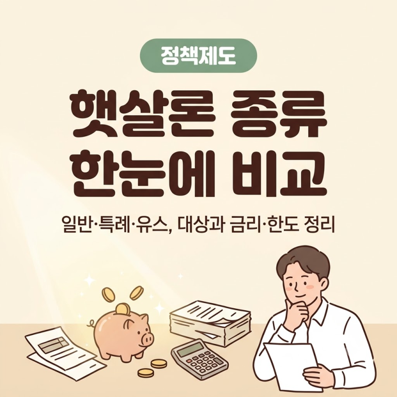 햇살론 종류 비교: 일반·특례·유스 대상 조건과 금리·한도, 신청 방법