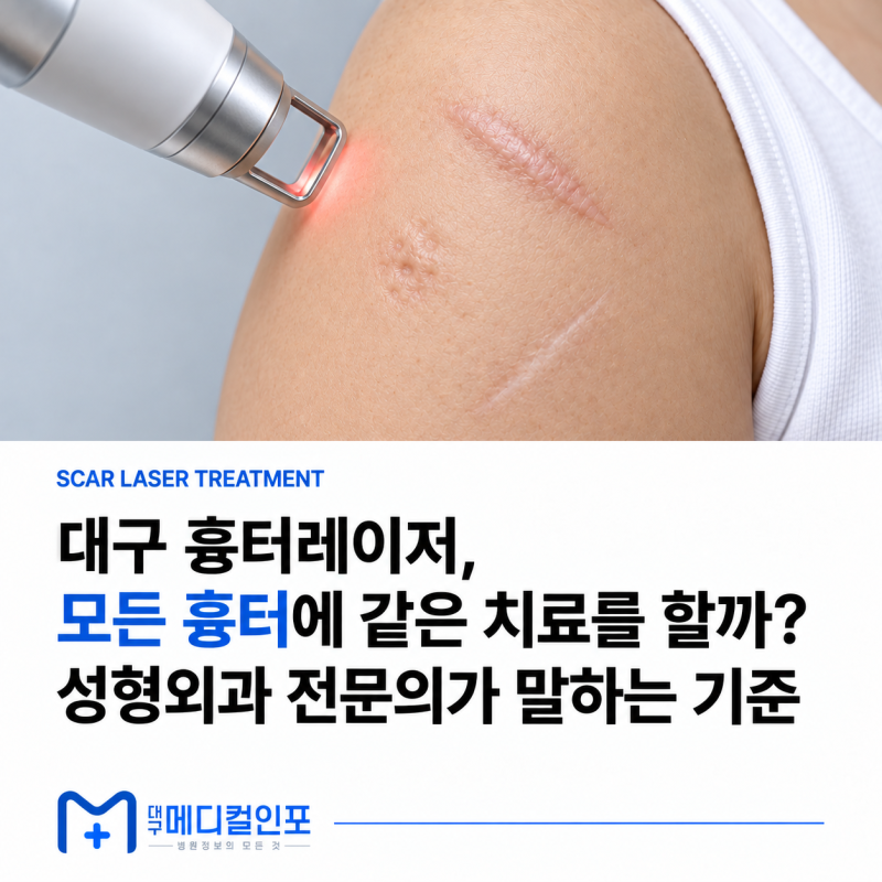 대구 흉터레이저, 모든 흉터에 같은 치료를 할까? 성형외과 전문의가 말하는 기준