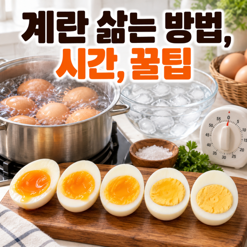 계란 삶는 방법, 반숙 6분? 완숙 12분? 시간보다 중요한 꿀팁 5가지