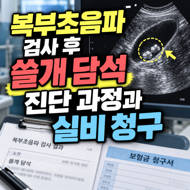 복부초음파 검사 후 쓸개 담석 진단 과정과 실비 청구