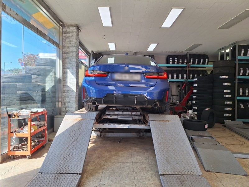 BMW 320i 타이어 교체 한국타이어 벤투스 에어 S 225/45R18