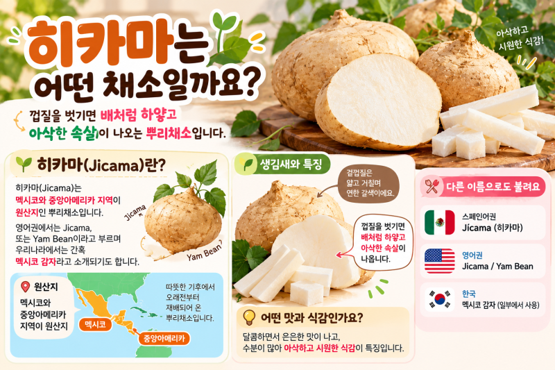 히카마란? 멕시코 감자 히카마 효능부터 먹는 법·보관법까지