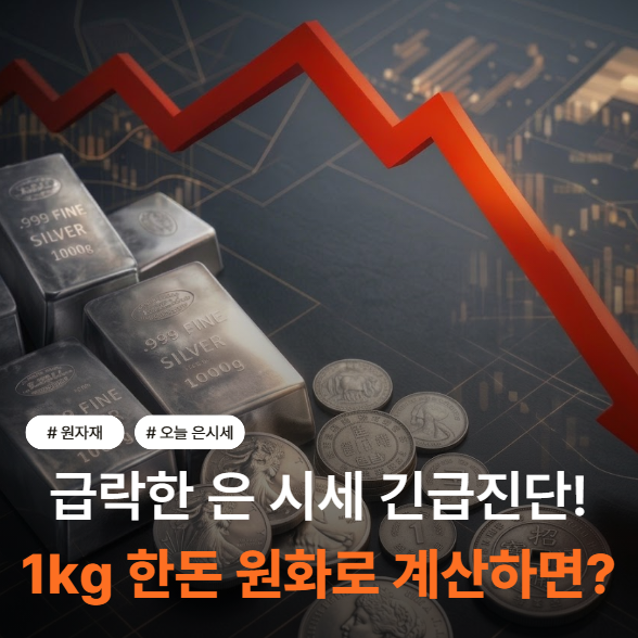 "오늘 은 시세 한돈 1kg 가격 얼마?" 2027년 은값 전망 및 급락 차트 분석