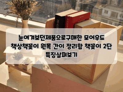눈여겨보던제품으로구매한 모어우드 책상책꽂이 원목 간이 정리함 책꽂이 2단 특징살펴보기