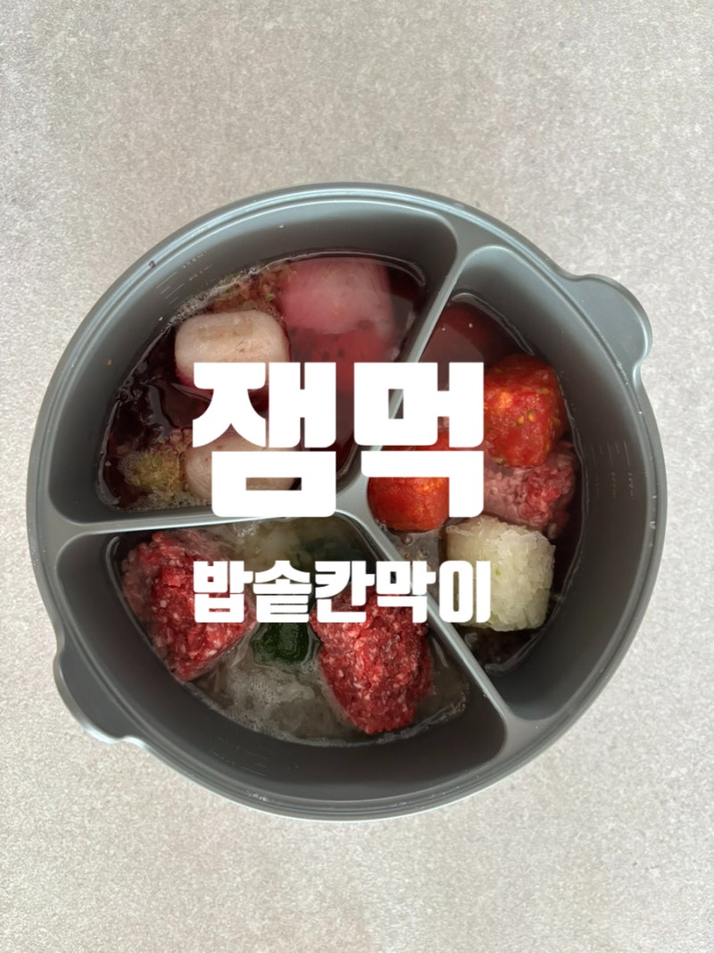 간편 밥솥이유식 / 쿠쿠 * 잼먹 밥솥칸막이 6인용 / 3일치 3끼 만들기