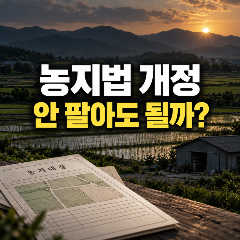 2026년 현행 농지법 vs 2027년 개정 예정 농지법, 무엇이 달라지나?