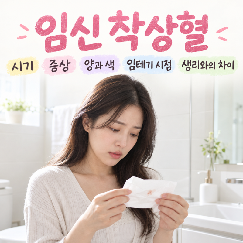 임신 착상혈 나오는 시기, 증상, 양과 색, 생리와의 차이점까지 정리