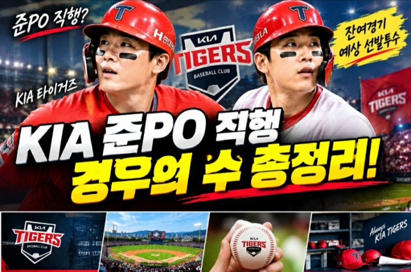 “4경기 vs 3경기” KIA 준PO 직행, 결국 여기서 갈린다…잔여경기 경우의 수 총정리
