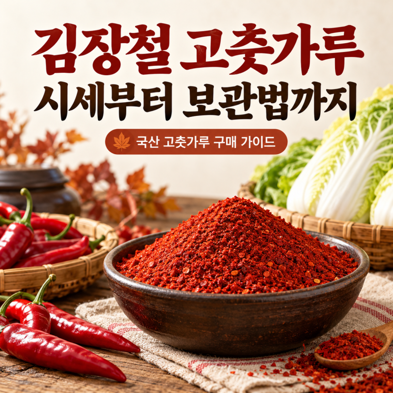 홍고추 수확 부족 김장철 비상? 국산 고춧가루 시세 및 구매 팁(+유통기한 보관법 총정리)