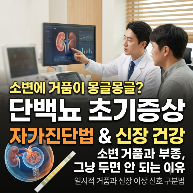 소변에 거품이 몽글몽글? 단백뇨 초기증상과 자가진단법