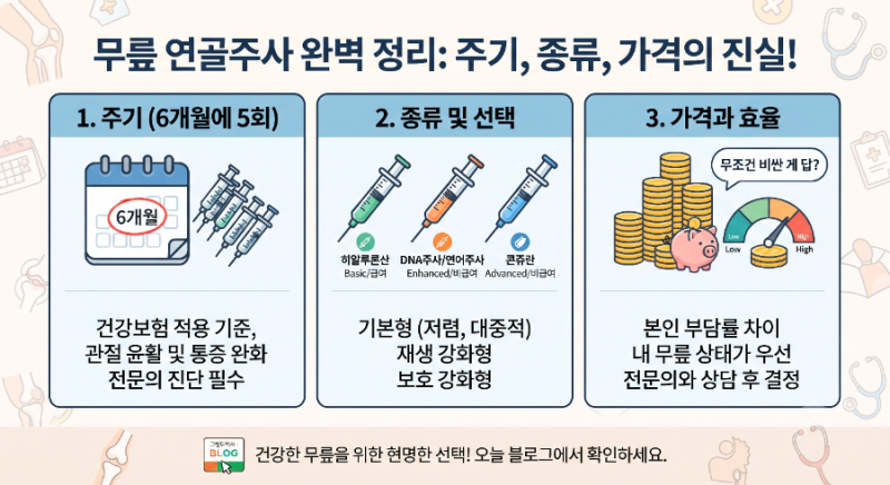 [건강] 무릎 연골주사 6개월마다 맞아도 될까? 종류와 가격, 비싼 게 무조건 좋을까요?