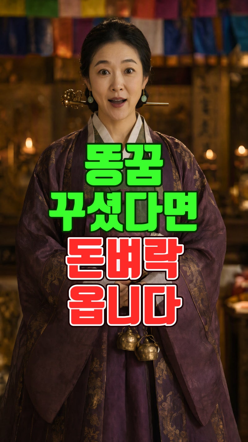 똥꿈 꾸셨다면 돈벼락 옵니다