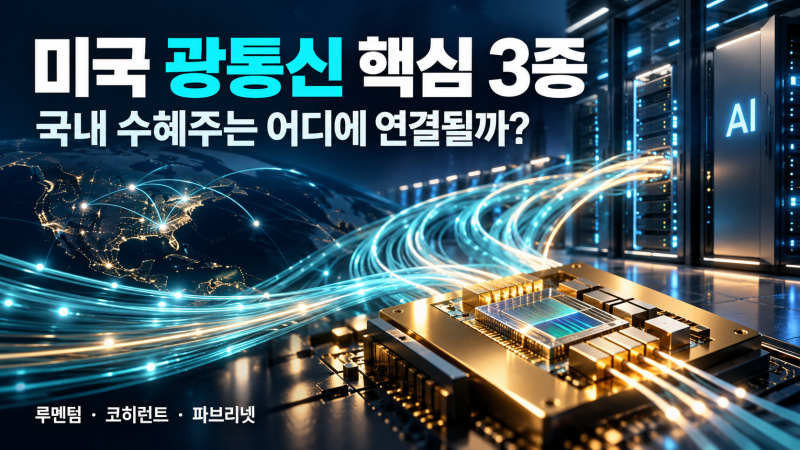 미국 광통신 핵심 3종과 국내 관련주 분석, 실제 매출은 어디로 연결될까?