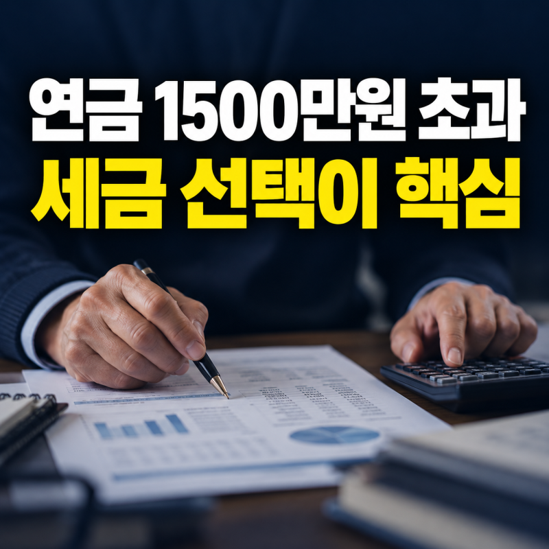 연금소득 1500만원 초과 "세금폭탄" 16.5% 분리과세 vs 종합과세 절세 방법