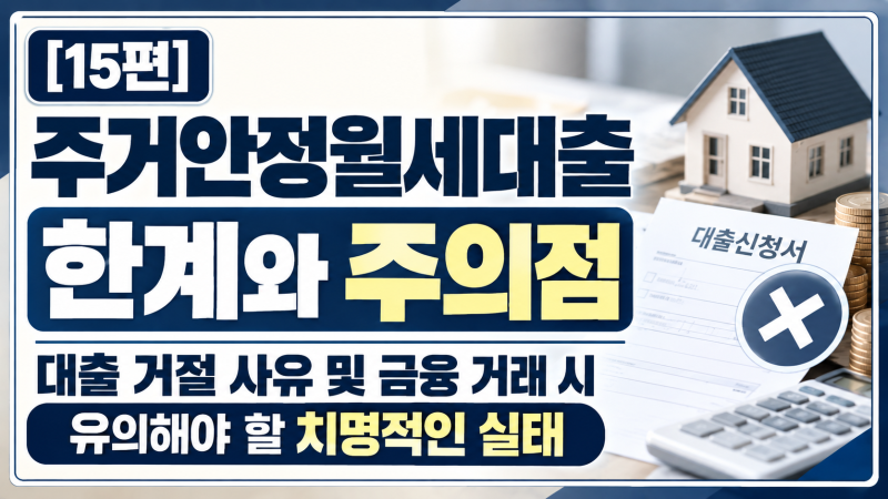 [15편]주거안정월세대출 한계와 주의점|대출 거절 사유 및 금융 거래 시 유의해야 할 치명적....