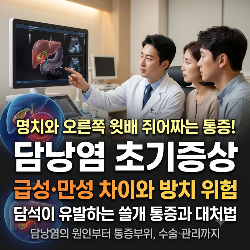 담낭염 증상 (만성, 급성) 차이점 원인 통증부위, 방치하면 안 되는 이유