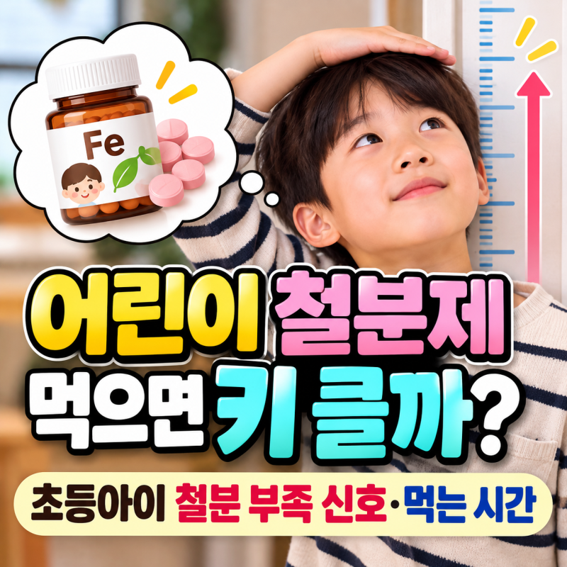 어린이 철분제 먹으면 키 클까?｜초등아이 철분 부족 신호·먹는 시간