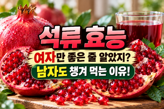 석류 효능 6가지, 여자 갱년기에만 좋을까? 남성·먹는법·부작용 총정리