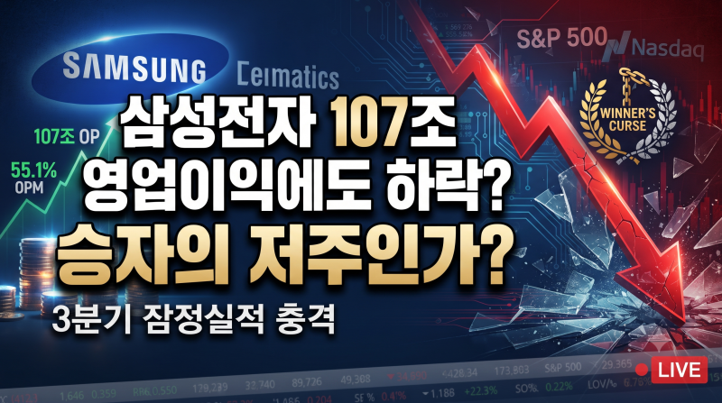 [삼성전자 실적 분석] 삼성전자 분기 영업익 107조 시대, 왜 주가는 하락하고 시장은 떨까? (역....