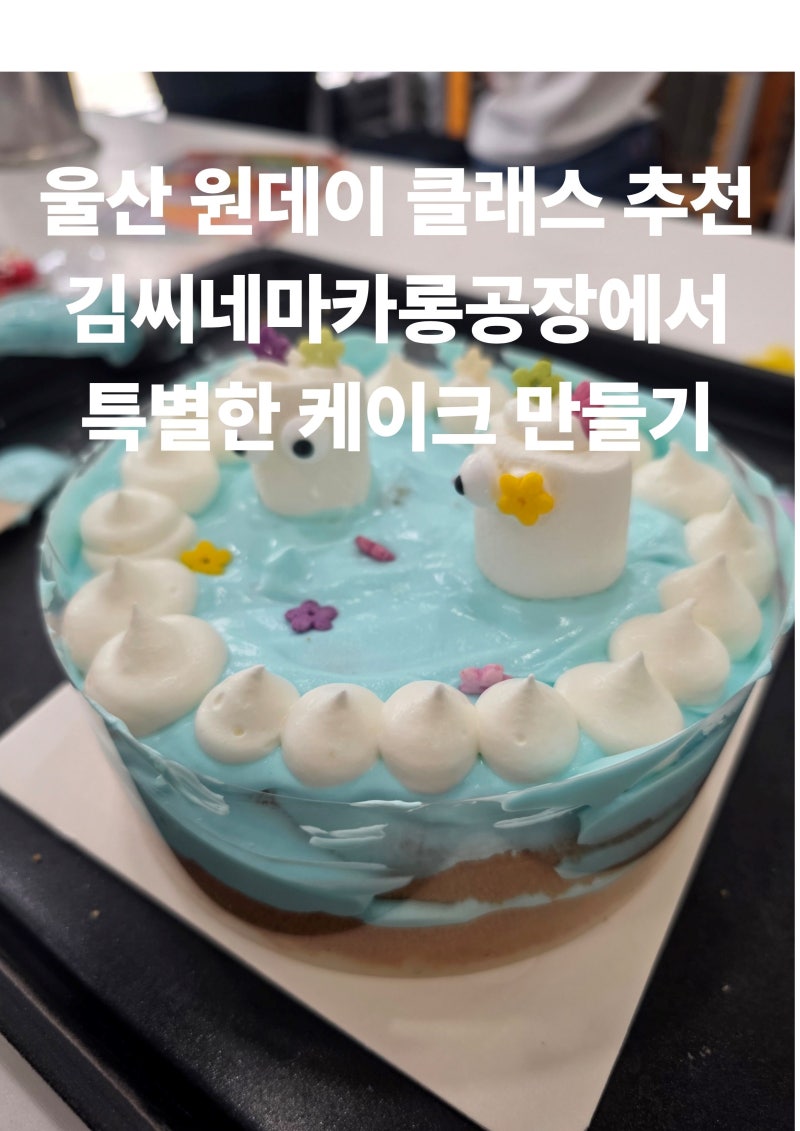 울산 원데이 클래스 추천 김씨네마카롱공장에서 특별한 케이크 만들기
