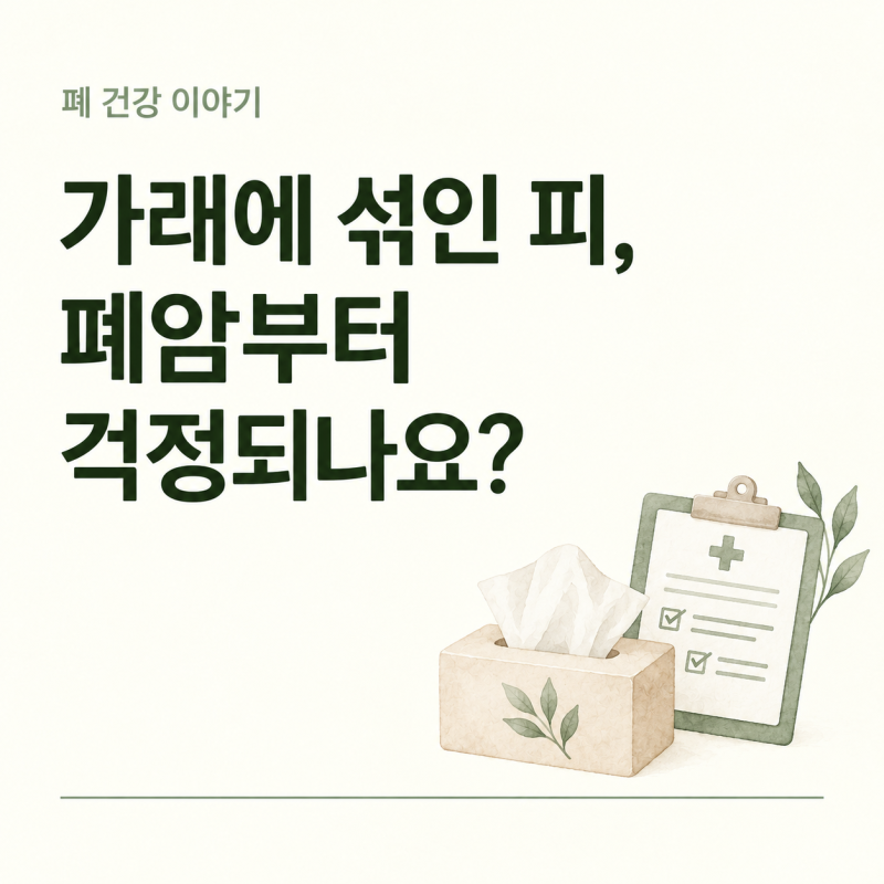가래에 피가 섞였다… 폐암일까? 그냥 넘기면 안 되는 경우