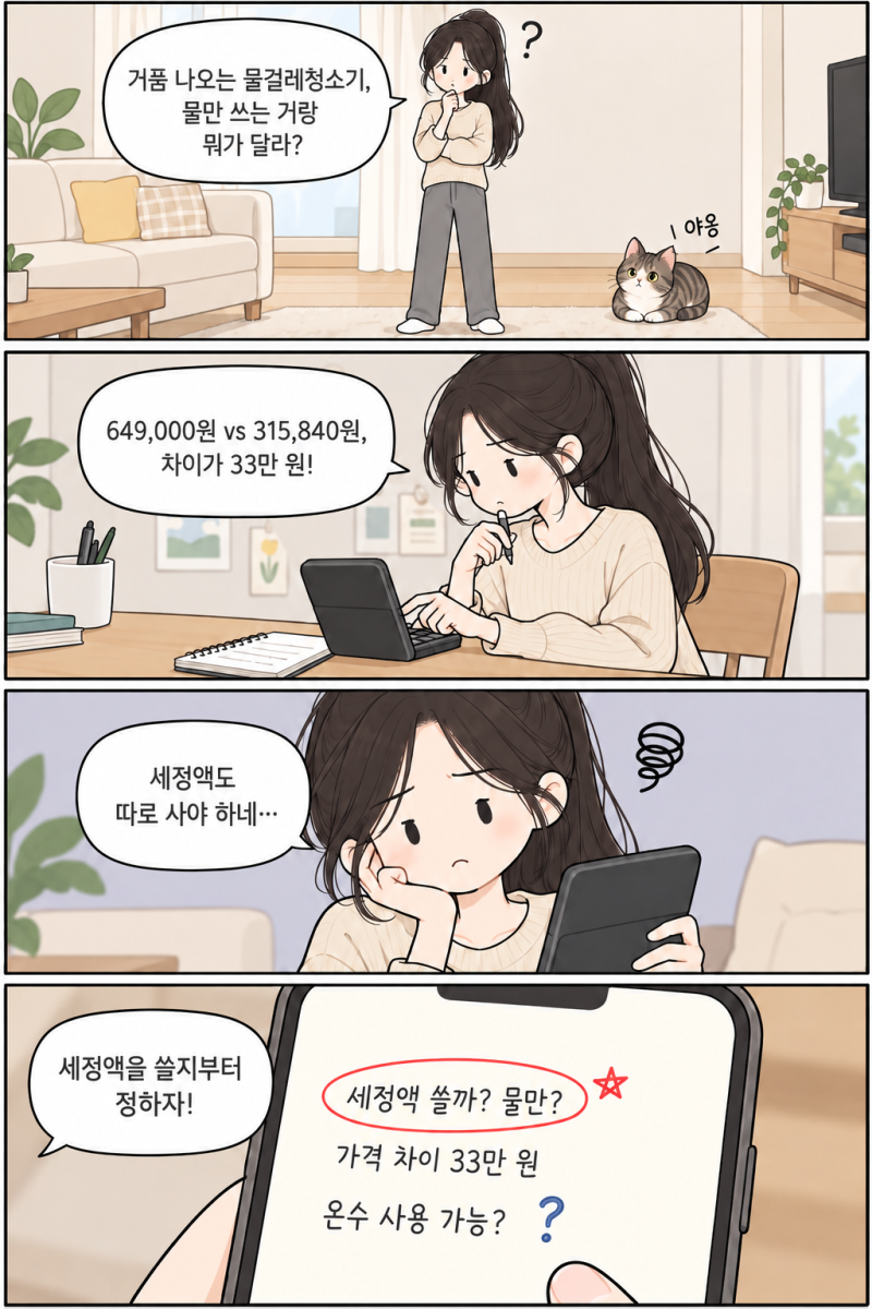 진공물걸레청소기, 드리미 T16 폼워시 vs 블라우풍트 블루모션 뭐가 다를까?