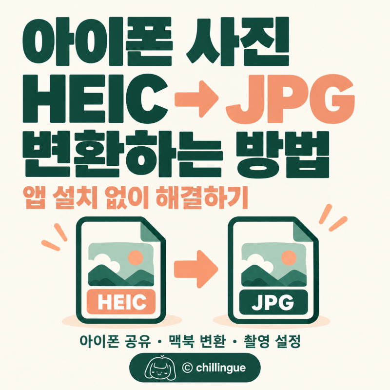 아이폰 사진 HEIC를 JPG로 변환하기, 첨부가 안 돼서 알아본 방법