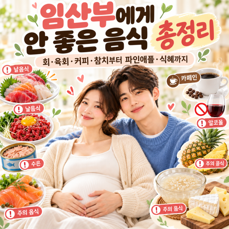 임산부에게 안좋은 음식 총정리 ㅣ 회,육회,커피,참치부터 과일까지