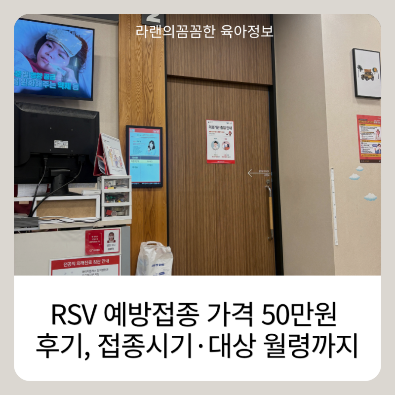 RSV 예방접종 가격 50만원 후기, 접종 시기·대상 월령까지 총정리