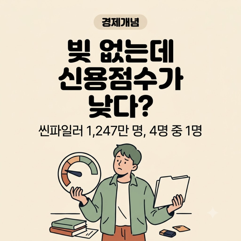 신용점수 올리는 법, 대출 없어도 점수 낮은 이유와 씬파일러 1247만명