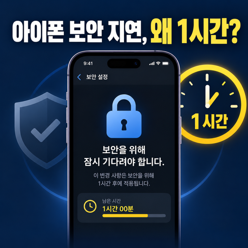 아이폰 도난당한 기기 보호 보안 지연, 1시간 기다려야 한다면 먼저 확인할 것
