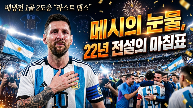아르헨티나의 심장 리오넬 메시, 22년 국가대표 서사시의 완벽한 피날레... 베냉전 1골 2도움 '....