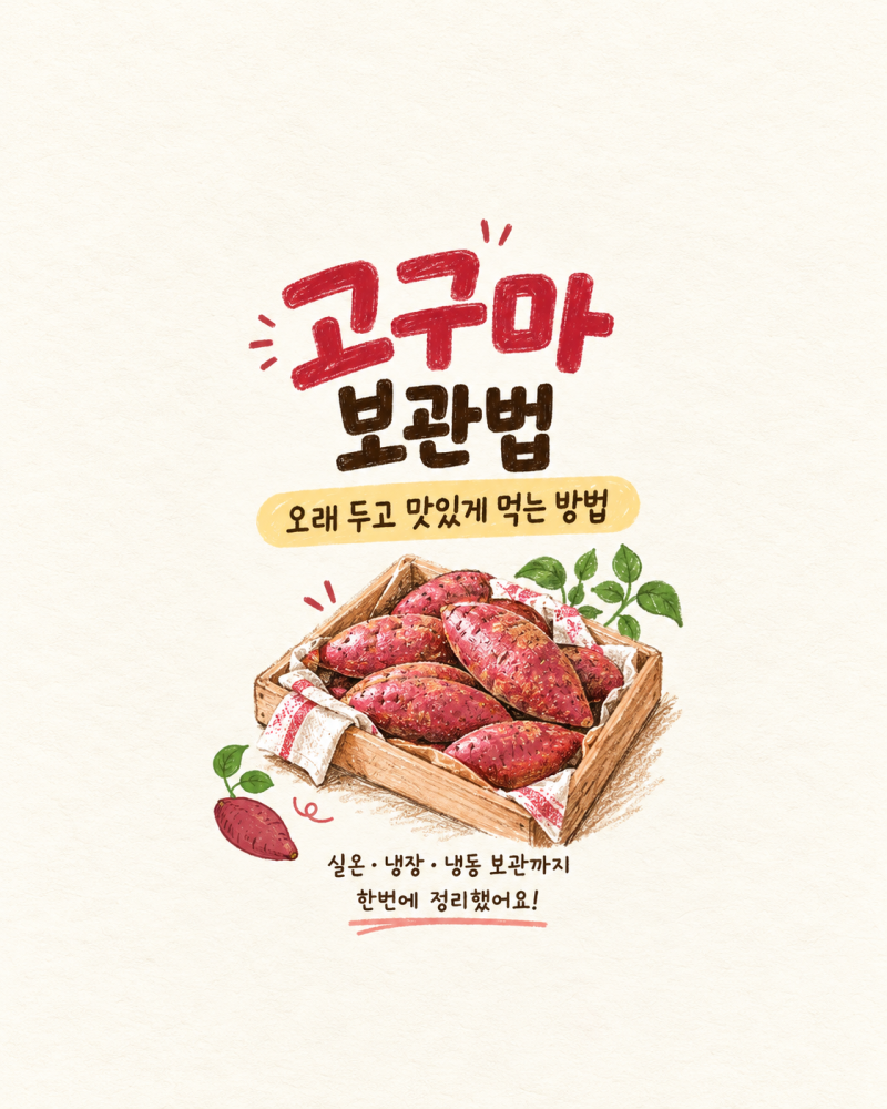 고구마 보관법 냉장보관해도 될까 오래 보관하는 방법