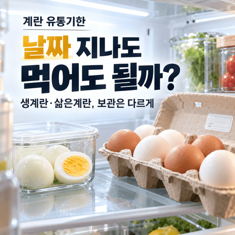 [계란 유통기한] 냉장고에 둔 계란, 날짜 지나도 먹어도 될까? 생계란·삶은계란 보관기간 차....
