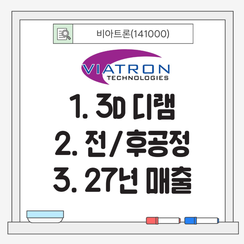 비아트론, 반도체 전후공정 관련주로, 하이엔드 장비주로 재평가 되는 중.(Ft.글라스본더)