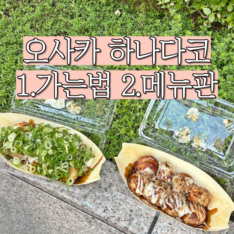 오사카 하나다코 우메다 타코야끼 메뉴판 번역 포함!